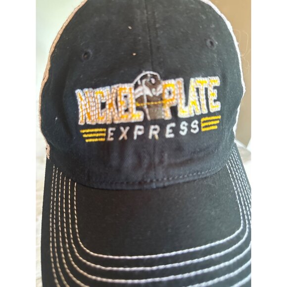 Nickel Plate Express Black & White Adjustable Trucker Hat Trains - Picture 2 of 5